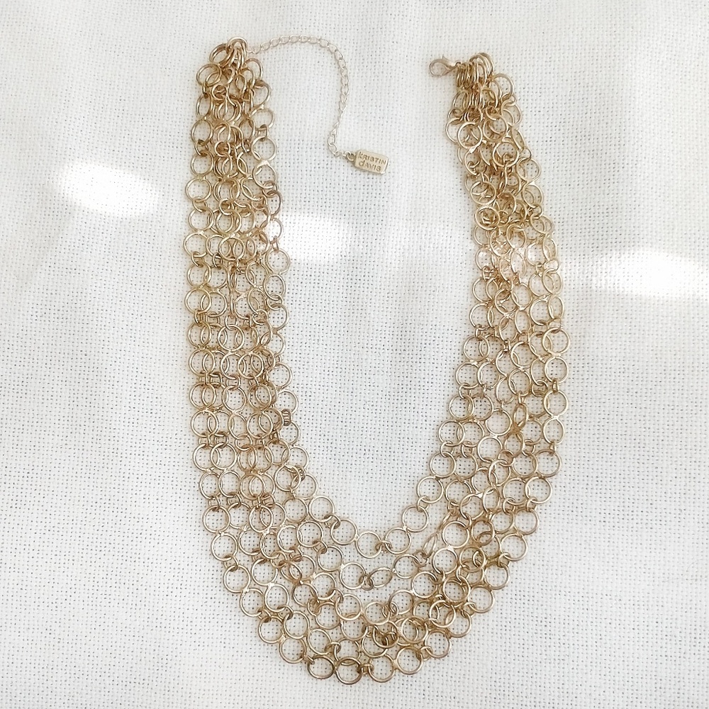 Kristin David Gold Tone Belcher Rolo Necklace